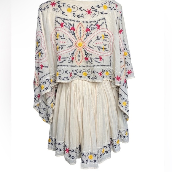 Free People Batiste Frida Embroidered Mini Tunic Dress, Size Small - Picture 7 of 8